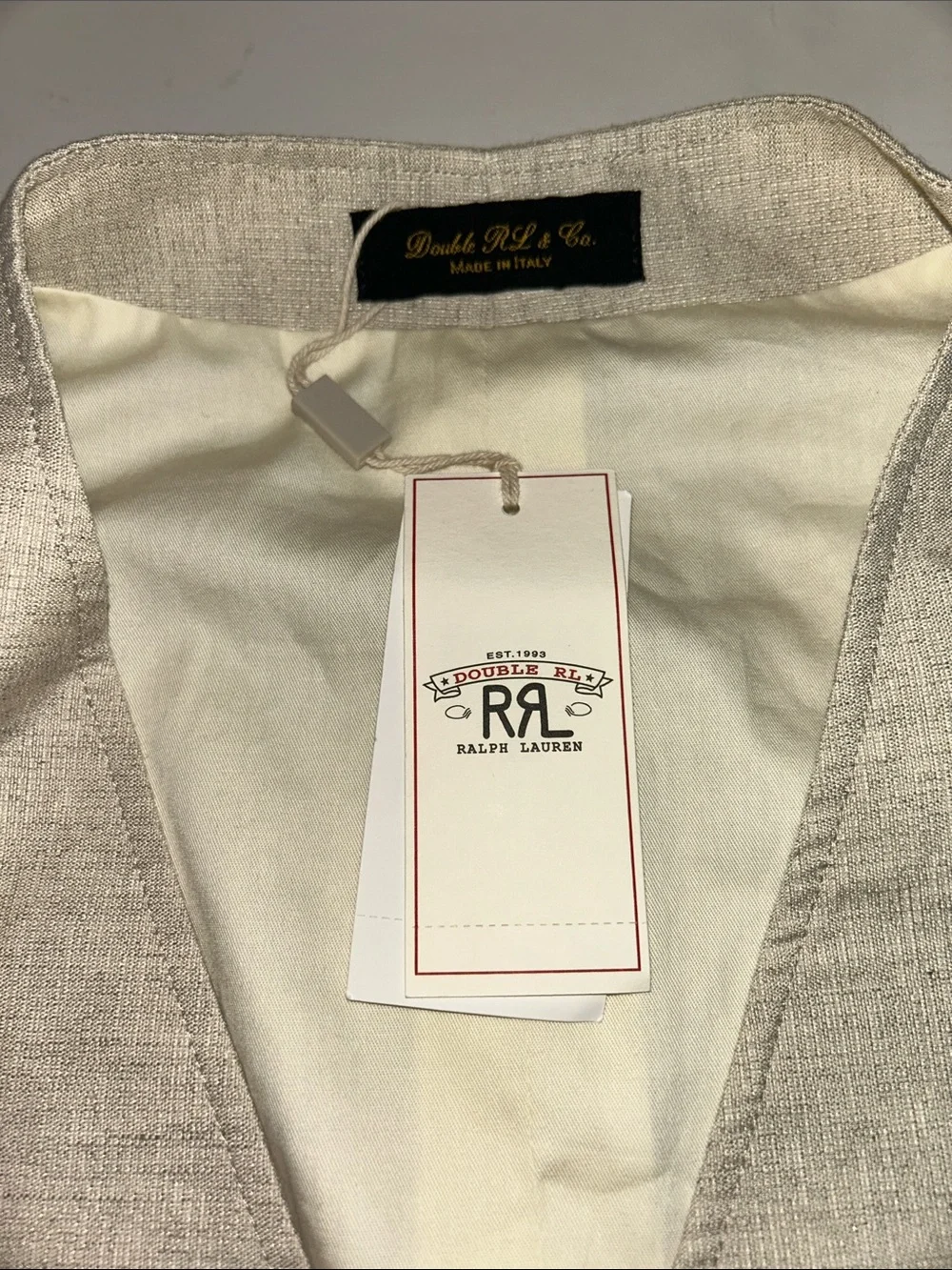 Double RL Ralph Lauren Linen/Silk Vest